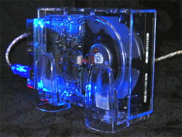 パソコン ＰＣパーツ USB接続スケルトンHDDケース BLUE CASE U2