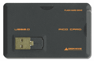 パソコン PCパーツ 名刺サイズ USBフラッシュメモリ ピコ・カード GH-UFDシリーズ